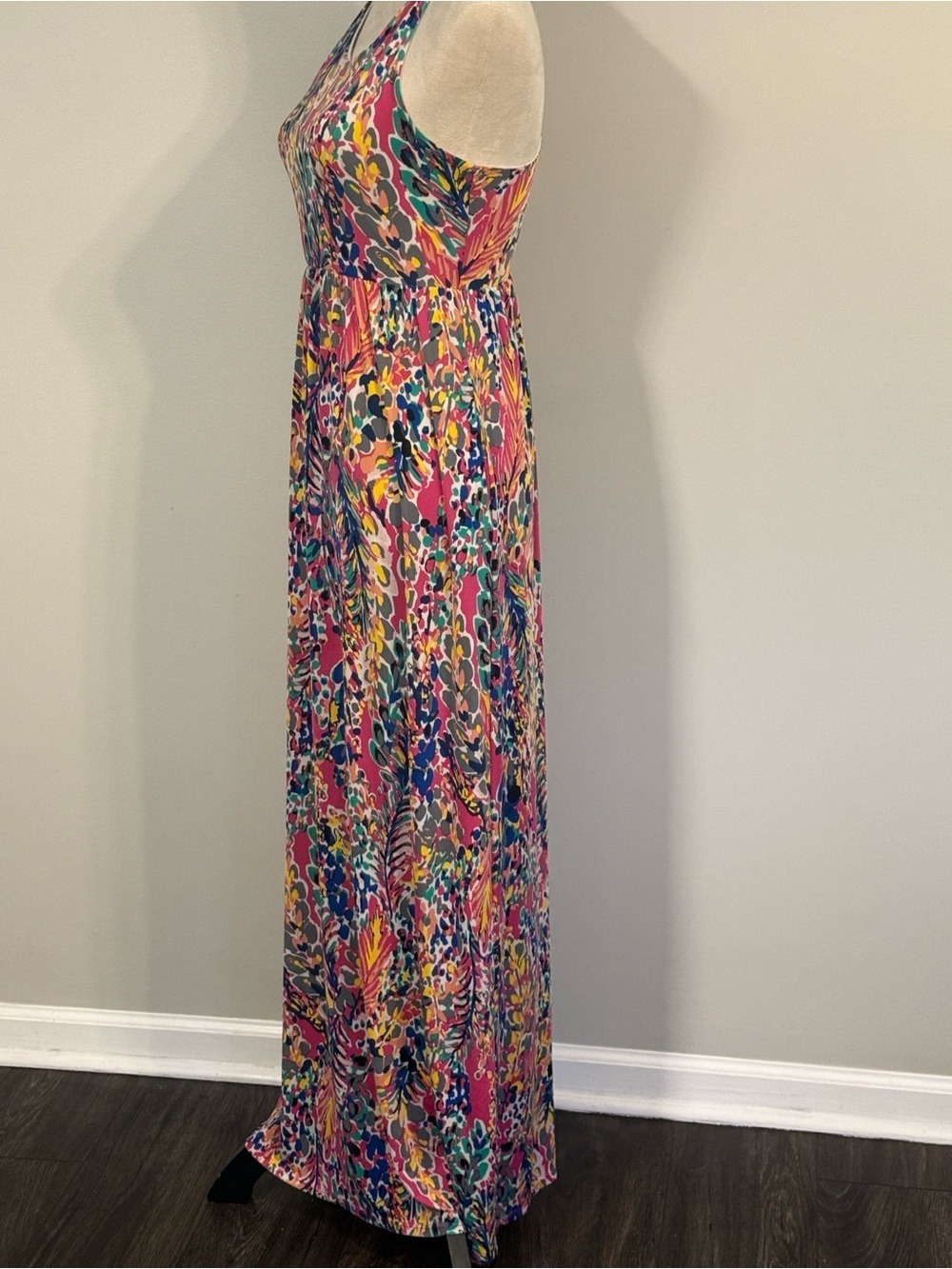 Vibrant Pink Floral-Print Maxi Dress - Picture 4 of 8